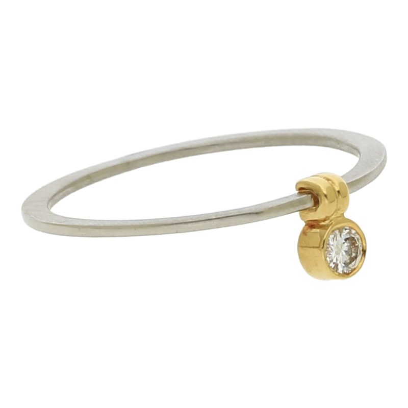 Brillant Platin Gelbgold Ring