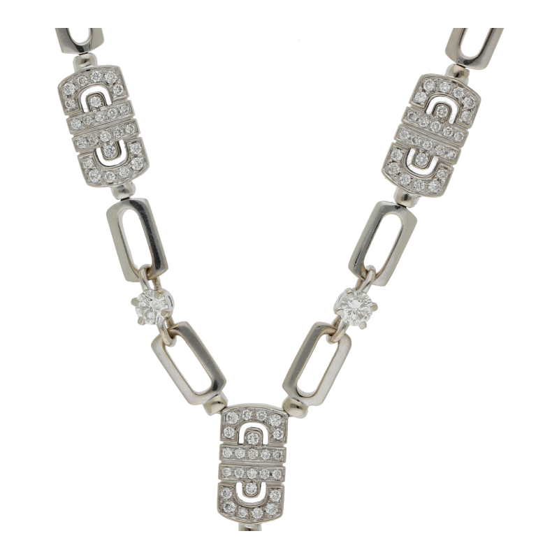Bvlgari Parentesi Luxus Brillant Collier Weißgold 750
