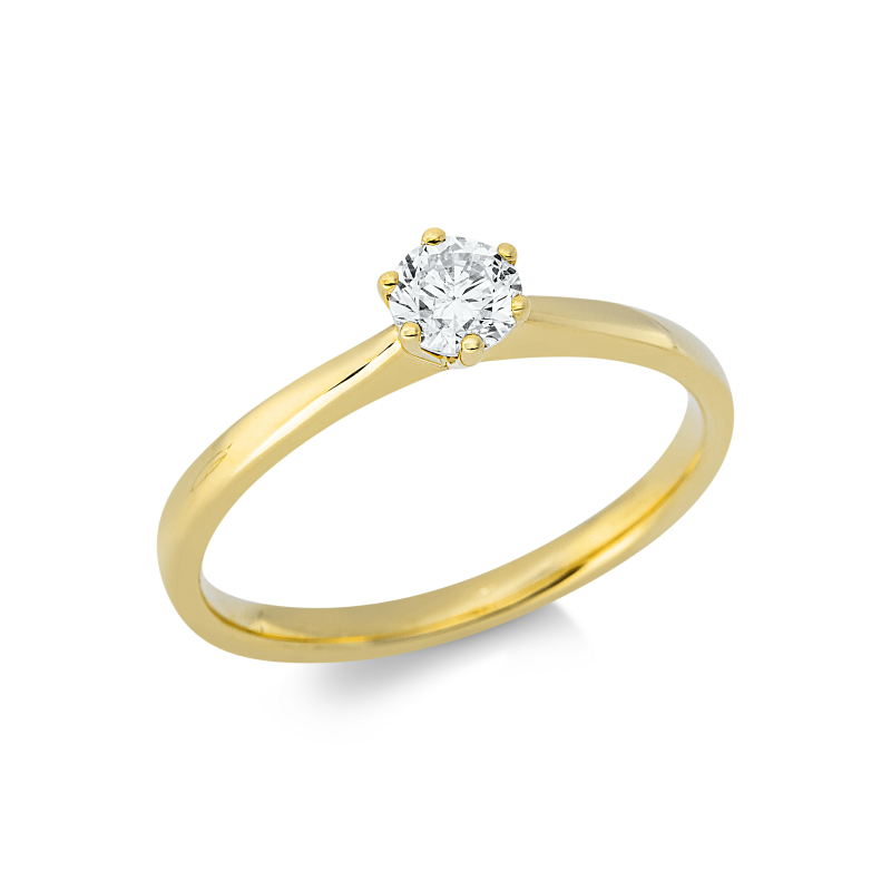 Brillant Solitär Ring 0,29 ct 750/ 18 K Gold