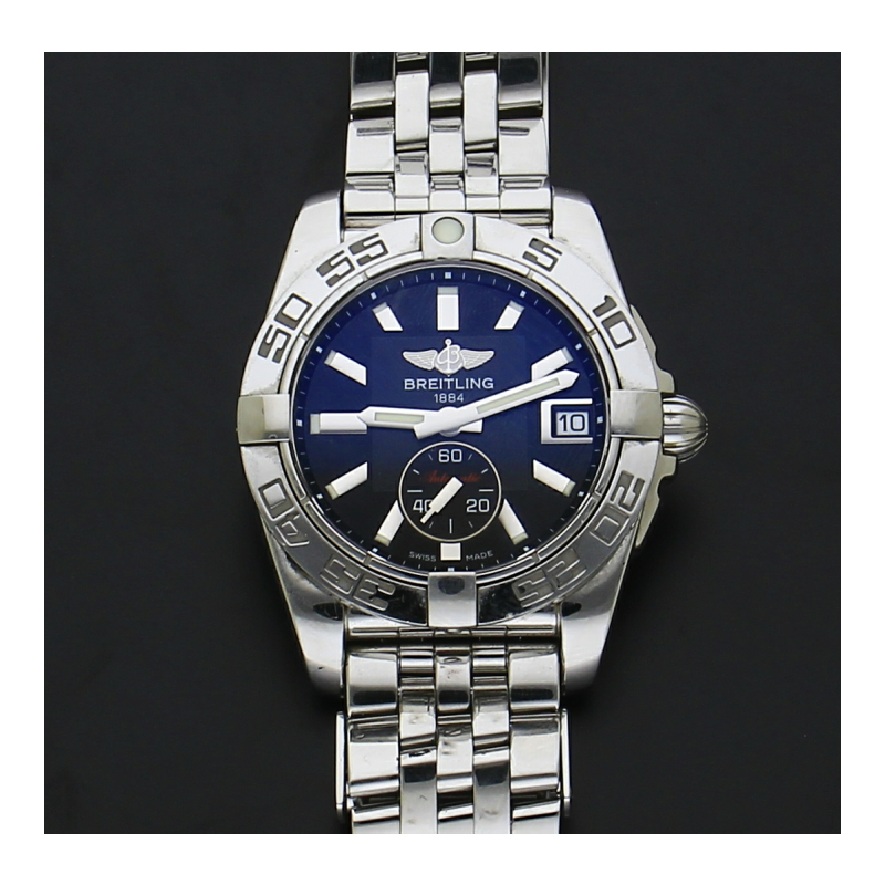 Breitling Galactic 36 A37330 blaues Zifferblatt Automatik Stahl Papiere 2012