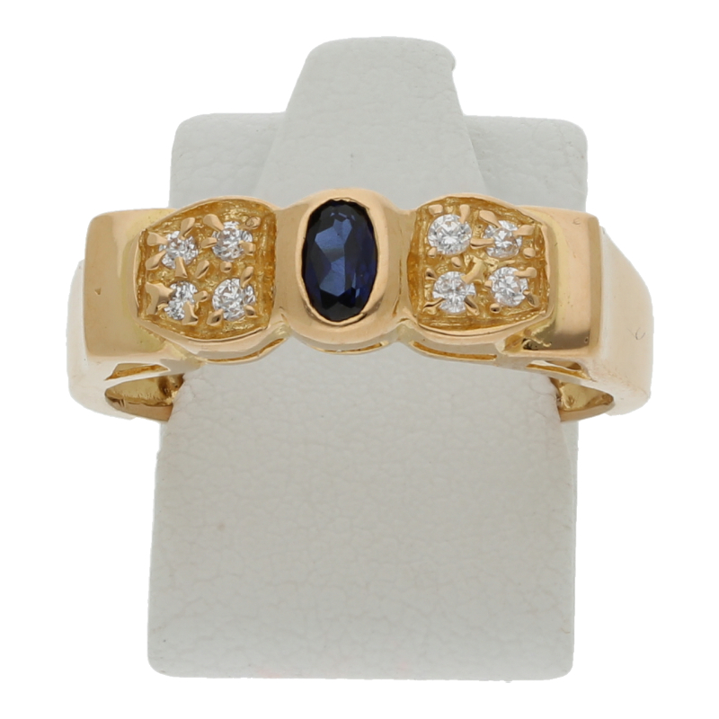 Saphir Ring 875/ 21 K Gold