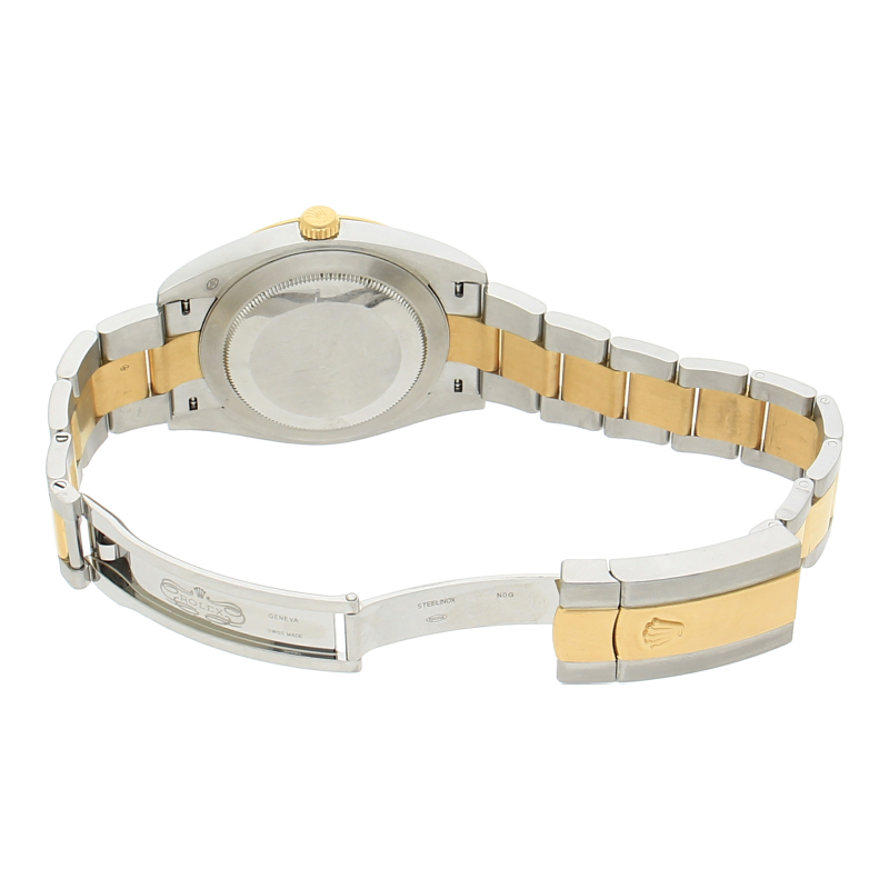 Rolex Datejust 41 126303 Rolesor Gelb Perlmutt Diamanten Oysterband 2021 Box & Papiere