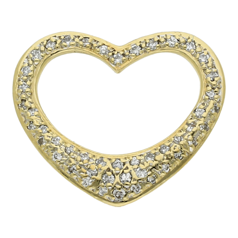 Brillant Herz Anhänger ca. 0,28 ct 585 Gold