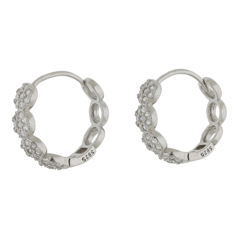 Zirkonia Creolen 925/ Silber