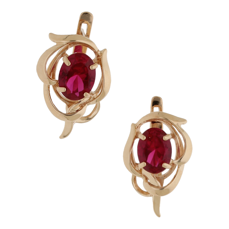 Ohrhänger 585/ 14 K Rotgold