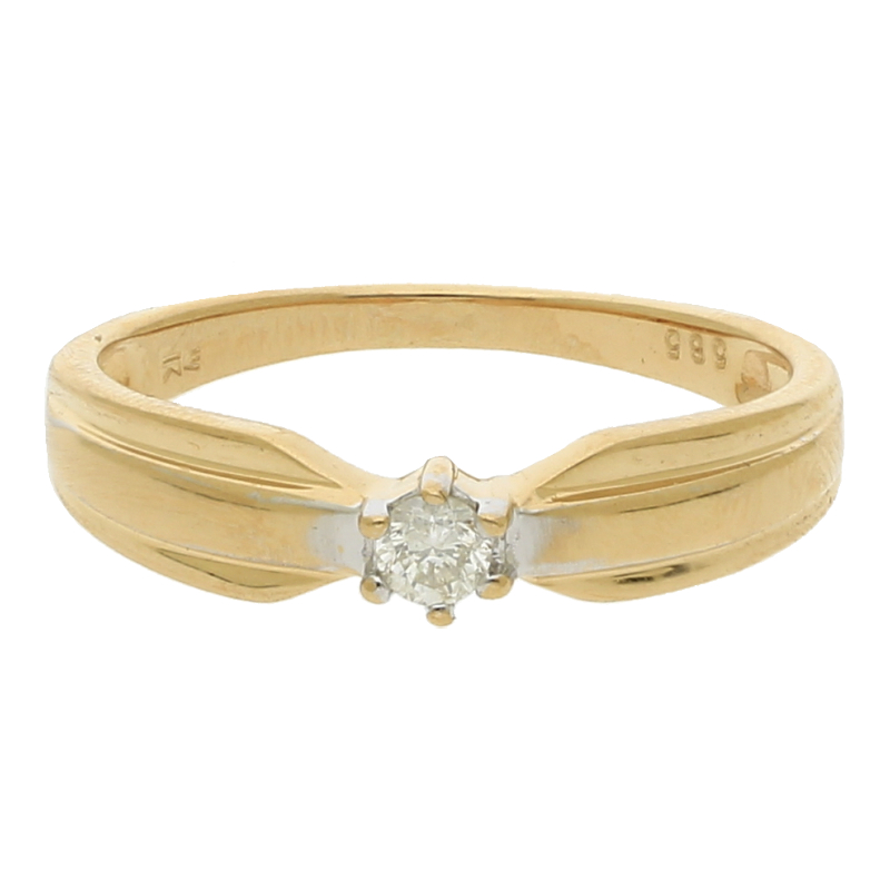 Brillant Solitär Ring 585/ 14 K Gold
