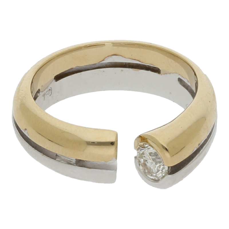 Solitär Spannring 18K/750