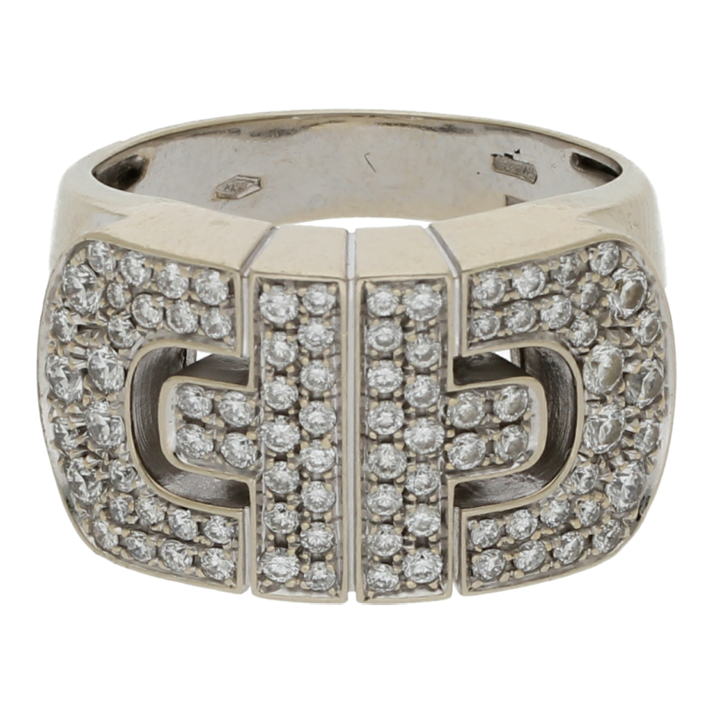 Bulgari Parentesi Ring Weißgold/ Wie Neu/Größe 57