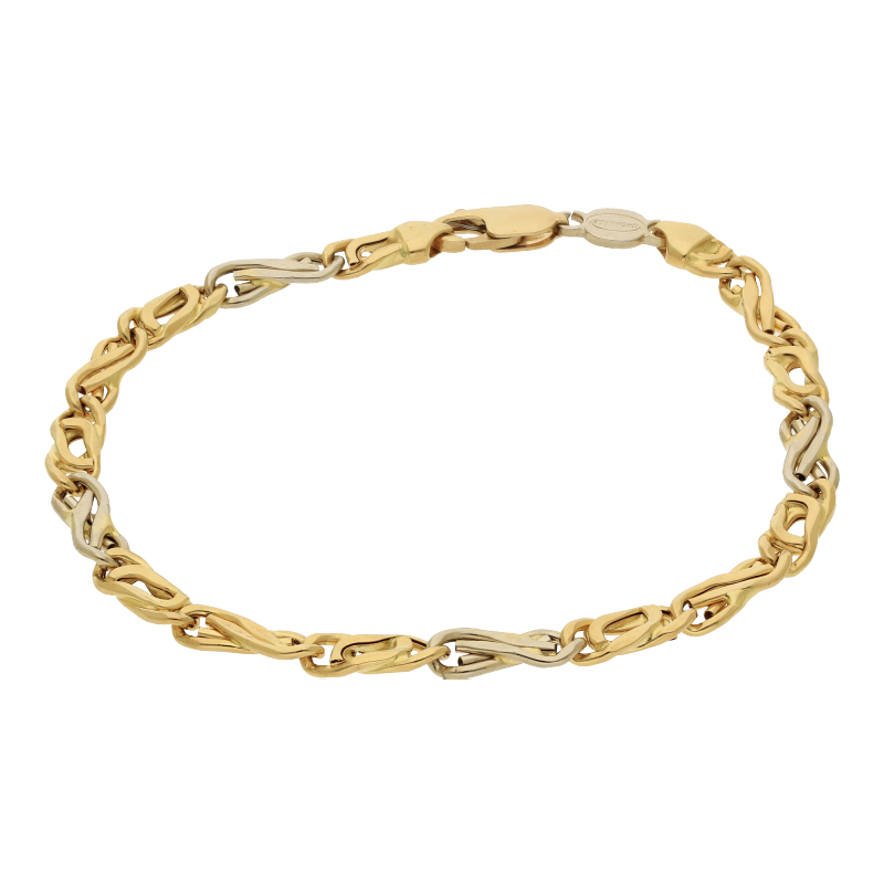 Armband Italien Gelb/Weißgold 18K/750