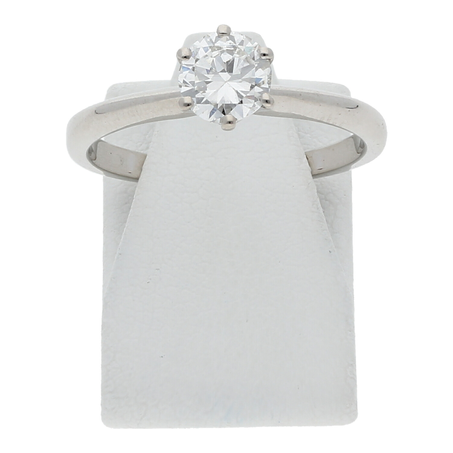 Solitär Diamant Ring 0,64 ct VS2 750 Weißgold Expertise ca. 4500,-