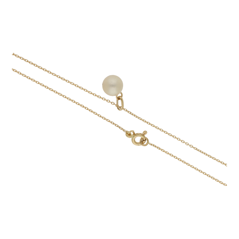 Zuchtperle Anhänger mit Kette 750/ 18 K Gold