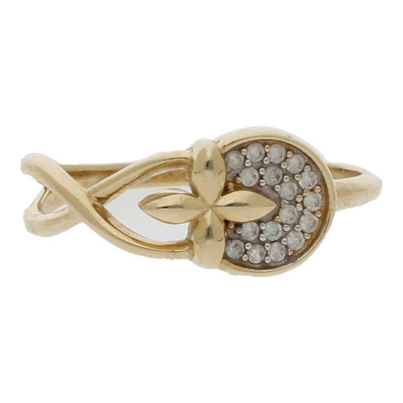 Ring 585/14 K Gelbgold Zirkonia