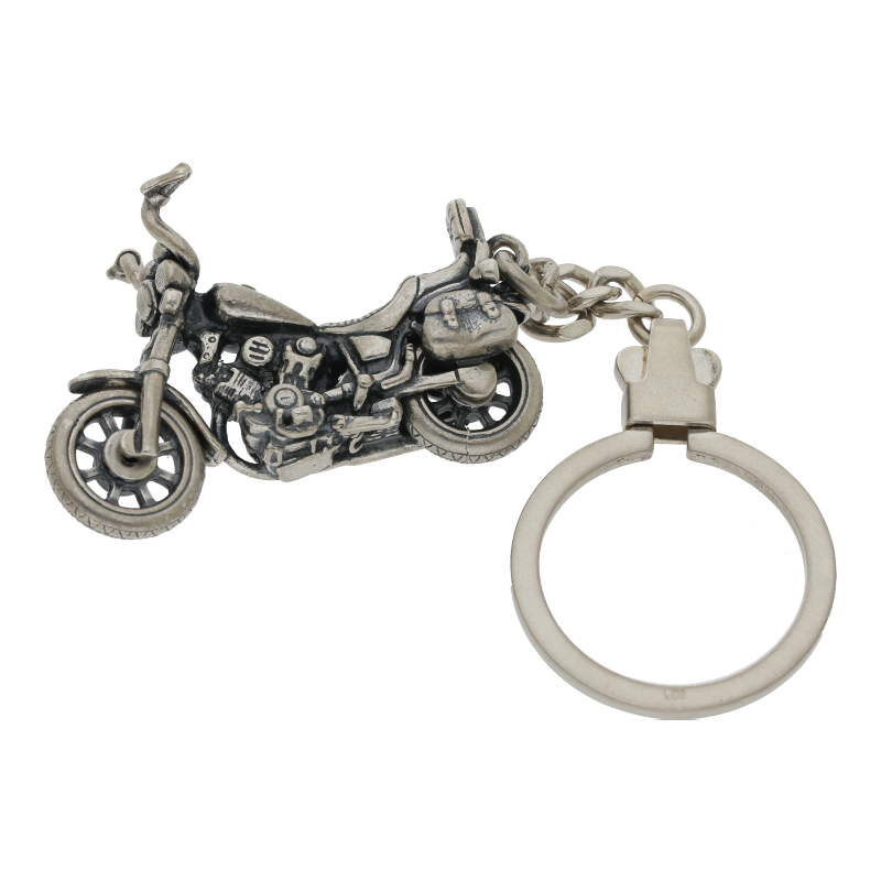 Motorrad Schlüsselanhänger Silber