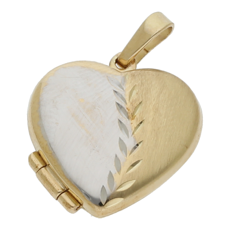 Herz Anhänger Medaillon 375/ 9 K Gold