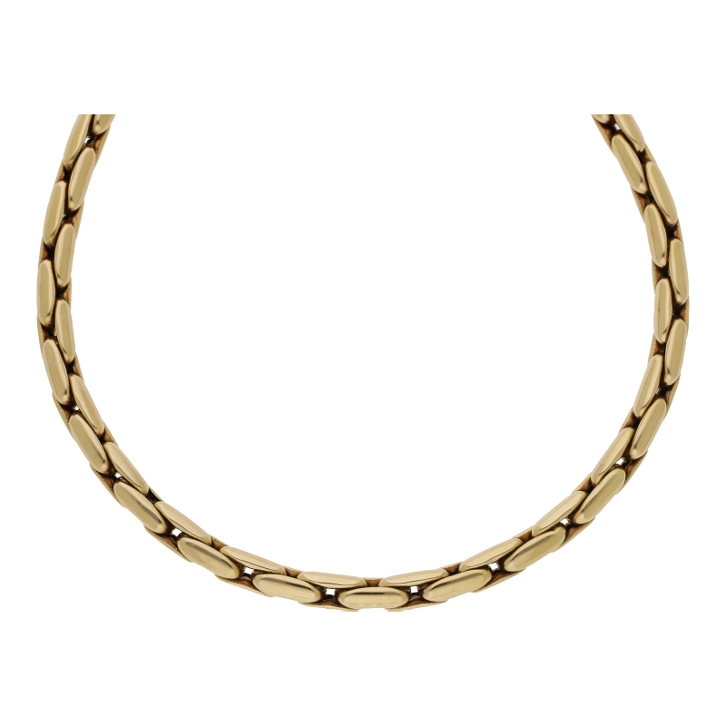 Zopf Kette 46 cm Länge 750/ 18 K Gold