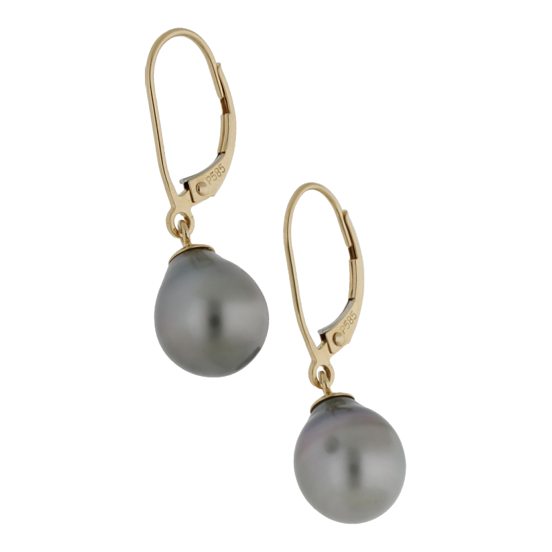 Süßwasserperlen Ohrhänger 585/ 14 K Gold