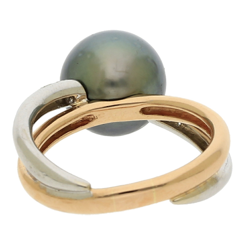 Tahiti Brillant Ring 585/ 14 K Bicolor