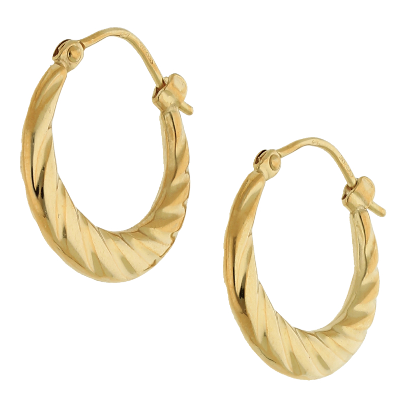 Kleine Creolen 333 Gold