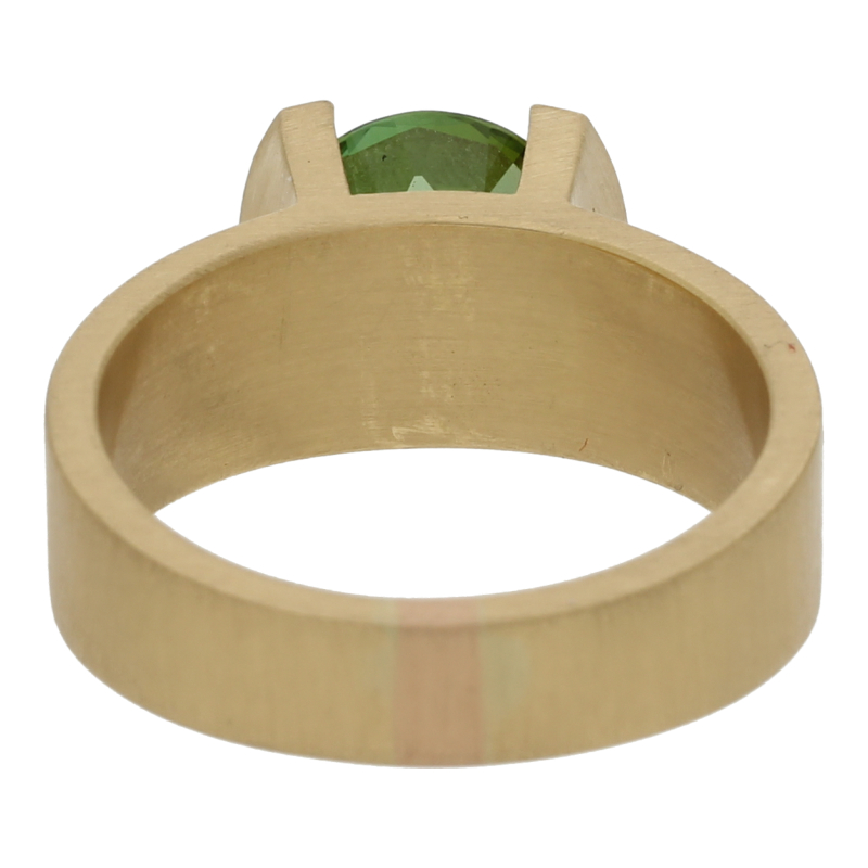 Ring Unikat Handarbeit mit Turmalin und Brillanten