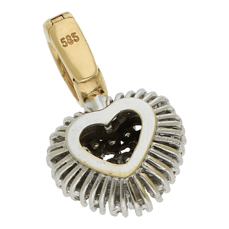 Brillant Herz Anhänger Clip 585/ 14 K Gold