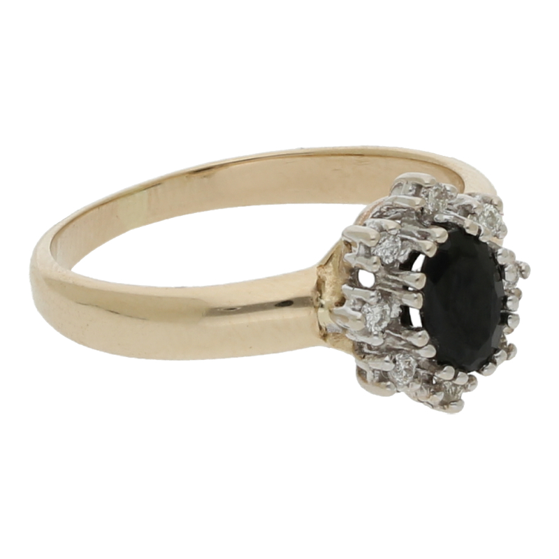 Saphir Brillant Ring 585/ 14 K Gold