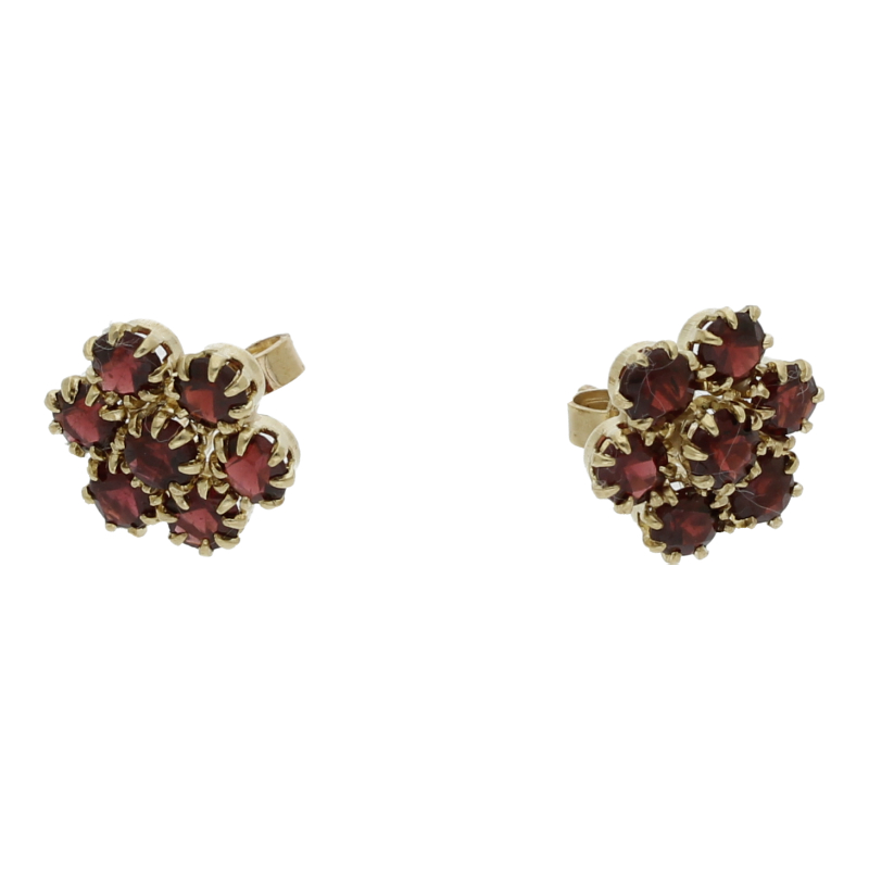 Granat Ohrstecker 333/ 8 K Gold