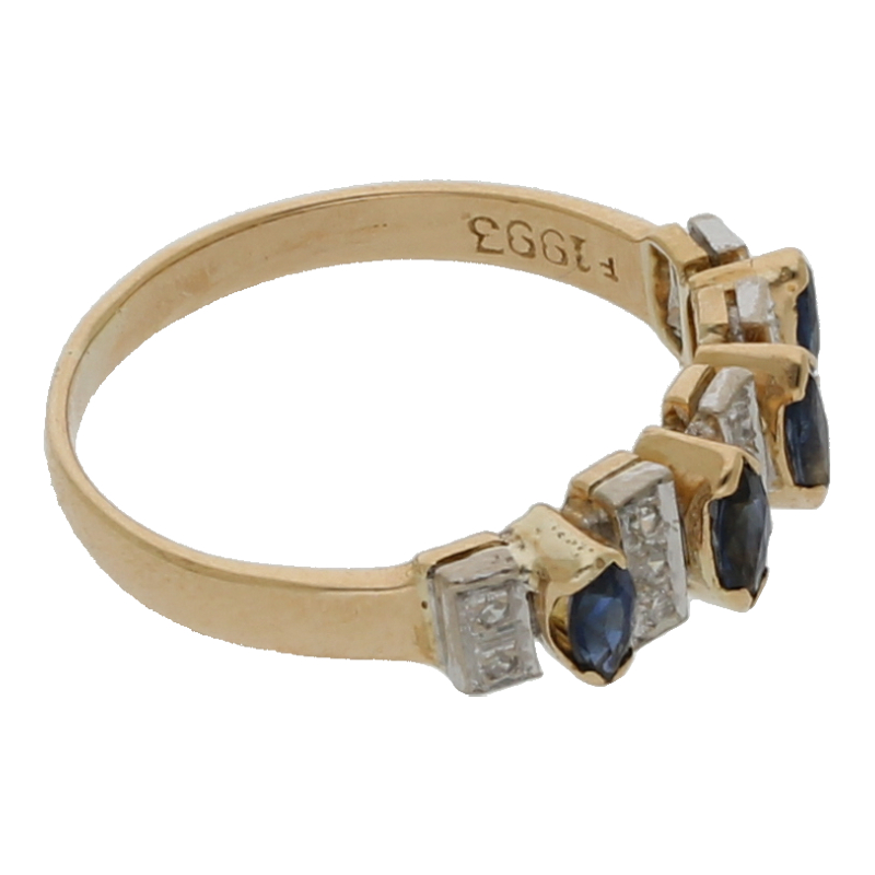 Saphir Diamant Ring 750/ 18 K Gold