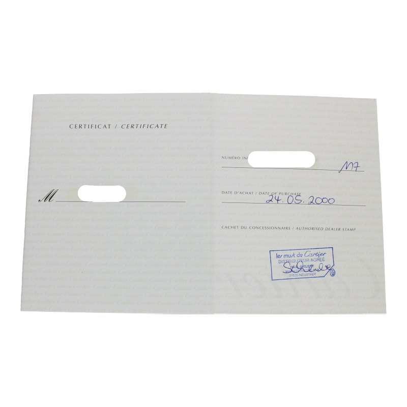 Cartier Tank Française W51011Q3 2000 Edelstahl Quarz Full Set neue Batterie