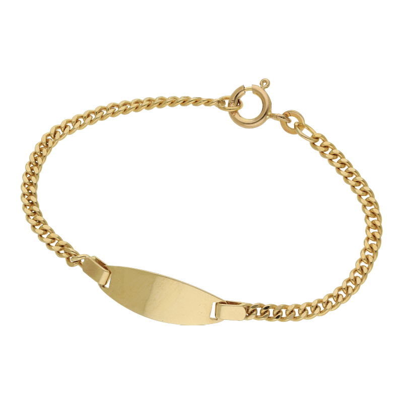Baby Armband mit Gravurplatte 333/ 8 K Gold