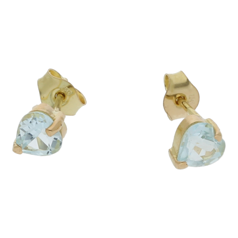 Blautopas Ohrstecker 750/ 18 K Gold