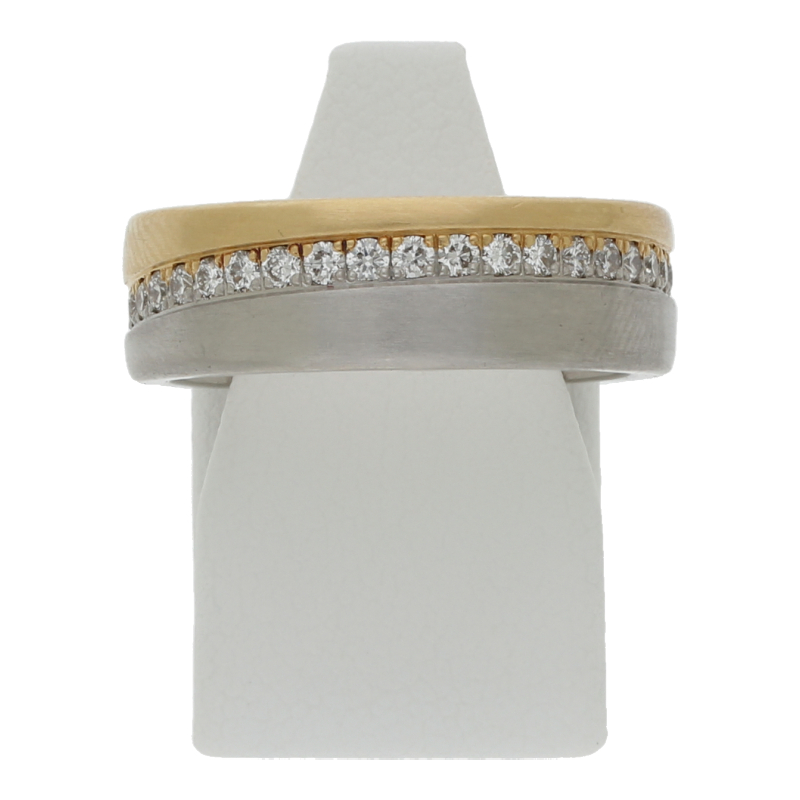 Steinberg Brillant Ring 750/ 18 K Gold und 950/ Platin