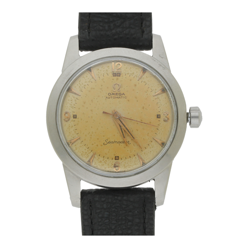 Omega Seamaster Vintage Automatik Ref. 2577 Kal. 351 Patina Dial Lederband