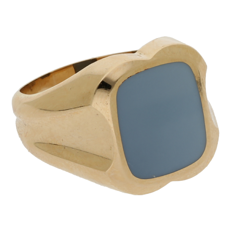 Siegelring mit Lagenstein  585/14K, NP ca. 2200 €