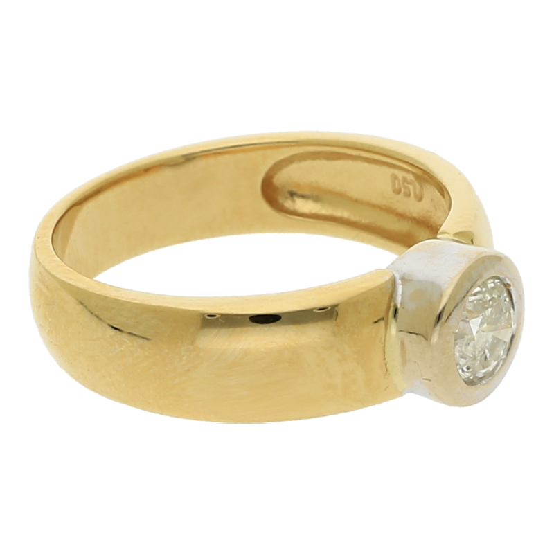 Brillant Solitär Ring 0,5 ct 750/ 18 K Gold