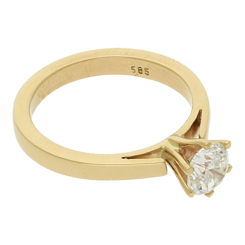 Einkaräter Solitär Ring/ Gutachten 9.800€