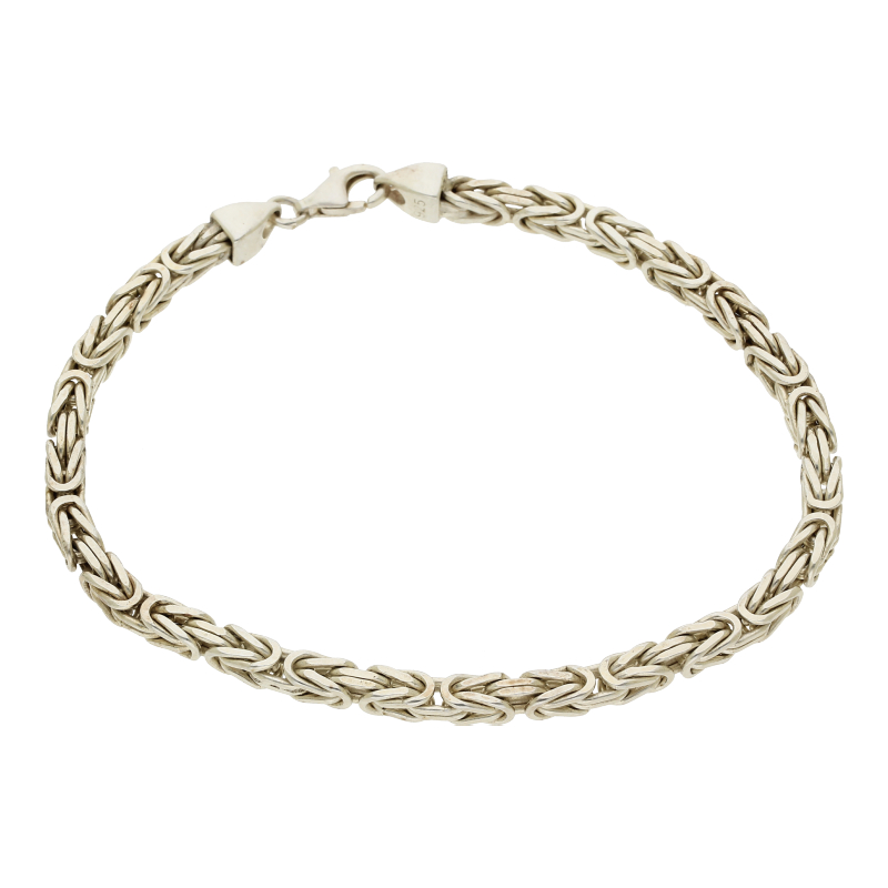 Königsarmband 925 Silber L 22 cm B 4,0 mm