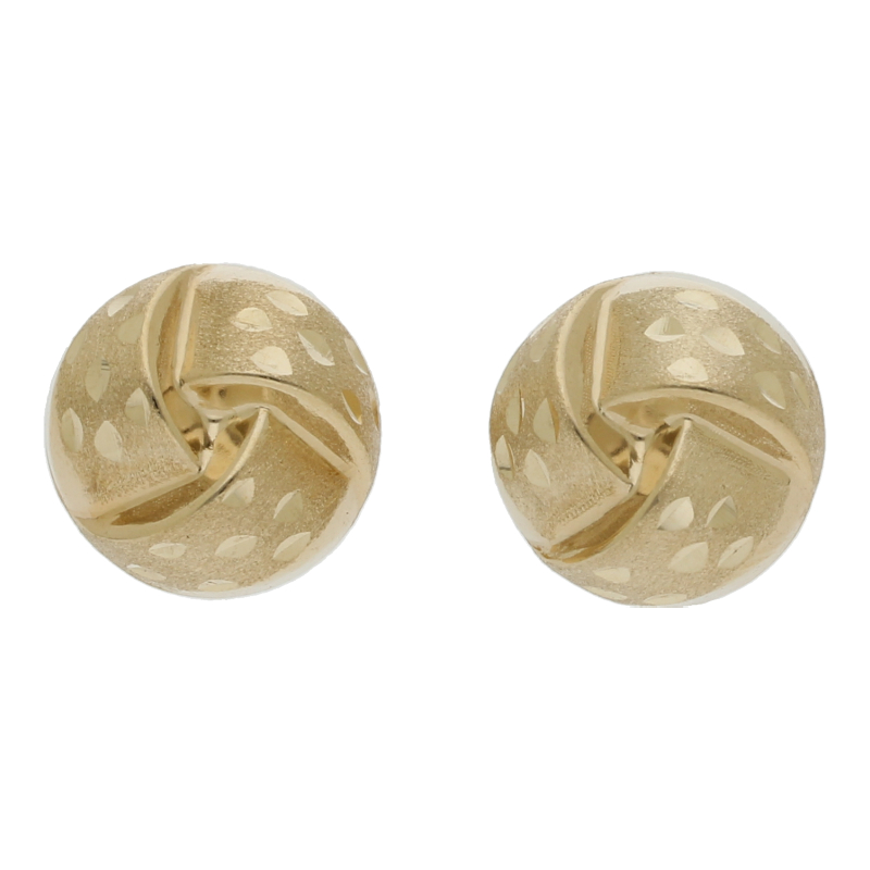 Ohrringe 585/14 K Gelbgold Ohrstecker Durchmesser 1,2 cm