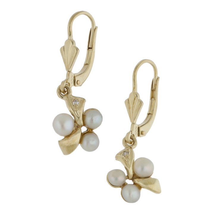 Süßwasserperlen Ohrhänger 333/ 8 K Gold