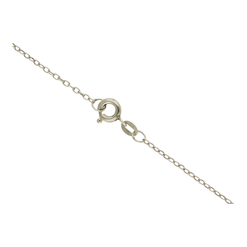 Farbsteincollier 925 Silber Mondstein Länge 45 cm