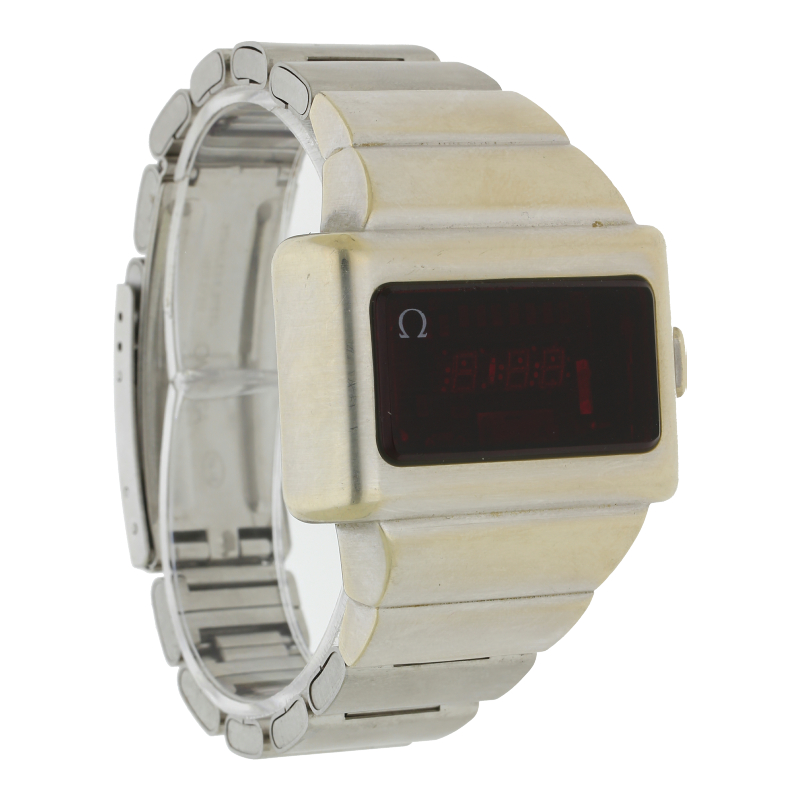 Omega Time Computer TC-1 LED Ref. 196.0017 Weißgold-Doublé 80 Mikron Vintage Sammleruhr Rarität