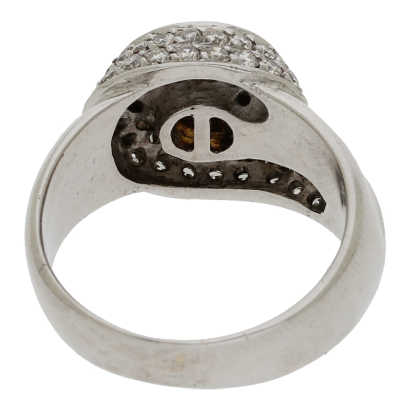 Citrin Brillant Ring 750/ 18 K Gold