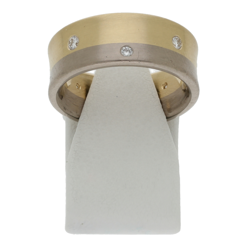 Manufaktur Ring Gelb/Weißgold 585/14 K, NP ca. 3200€