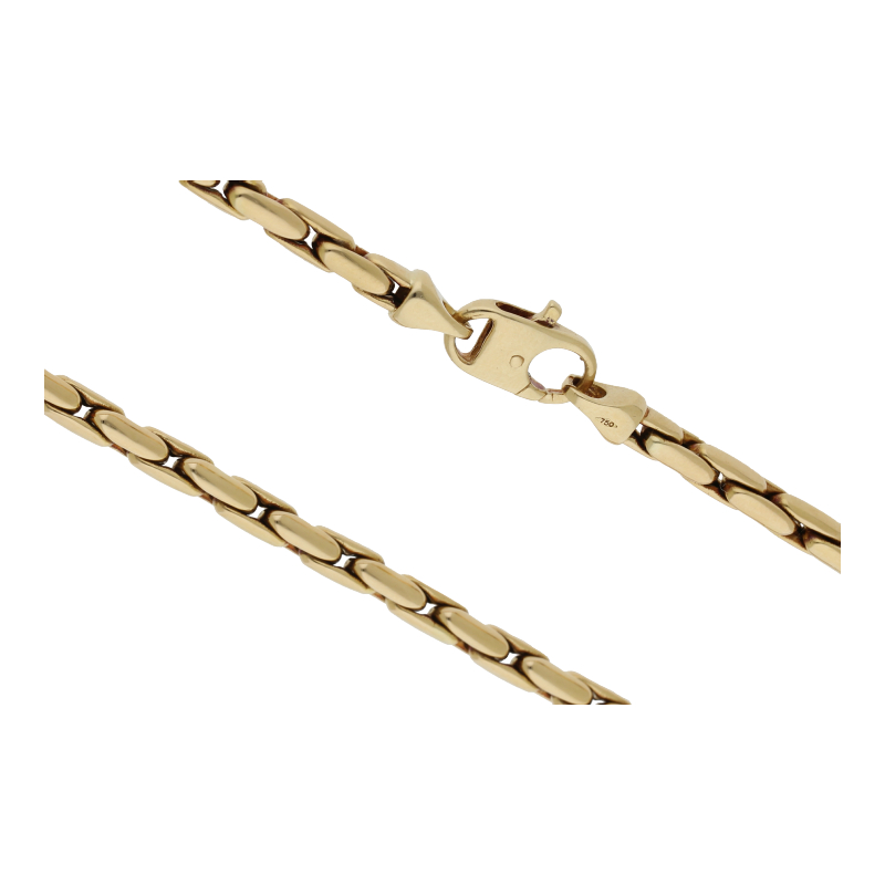 Zopf Kette 46 cm Länge 750/ 18 K Gold