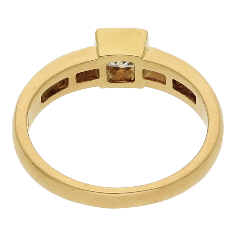 Pricess- und Baguette Diamant Ring ca. 0,75 ct 750 Gold