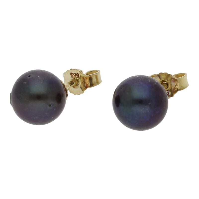 Perlohrringe 585/14 K Gelbgold