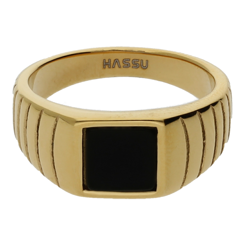 Herren Ring Größe 58 Edelstahl vergoldet