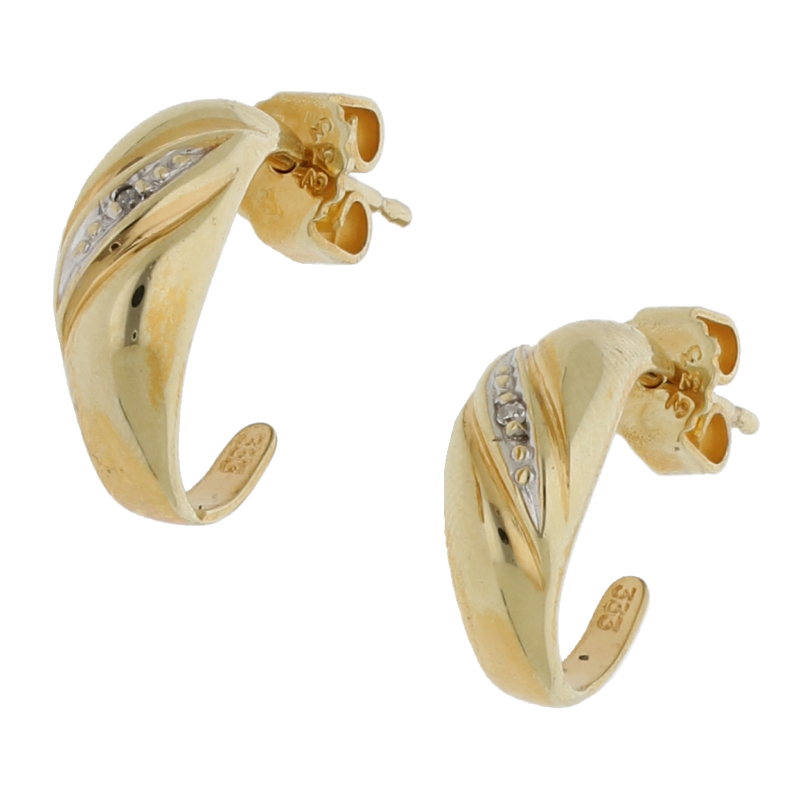 Diamant Ohrringe 333/ 8  K Gold