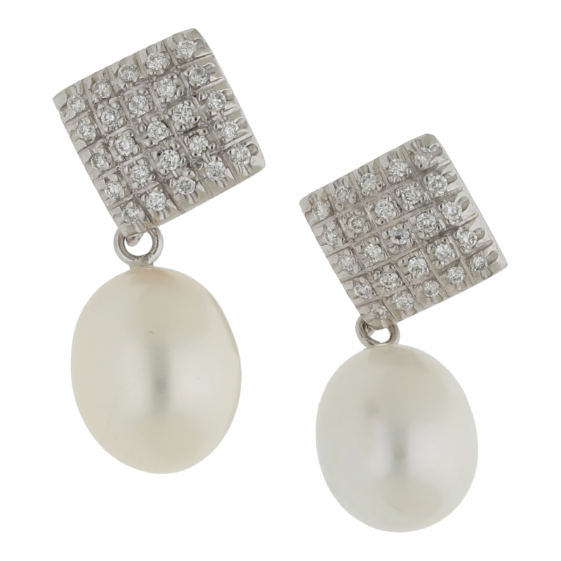 Südsee Brillant Ohrhänger 750/ 18 K Gold