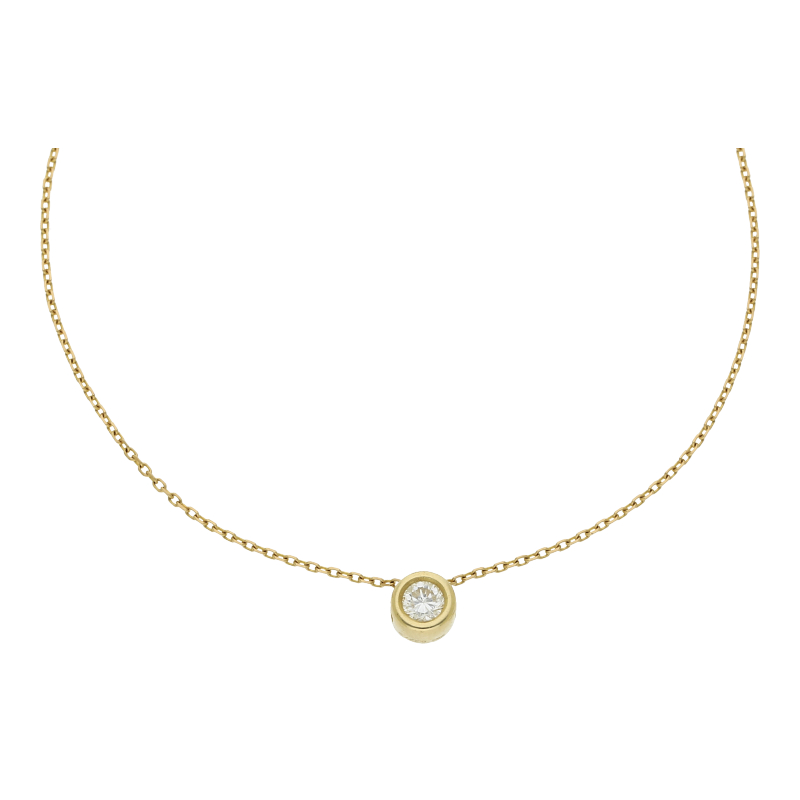 Brillant Anhänger mit Kette 585/ 14 K Gold