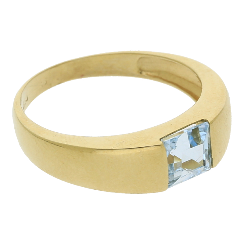 Blautopas Ring 333/ 8 K Gold